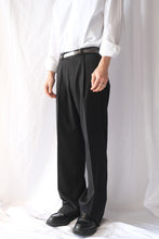 Load image into Gallery viewer, SLACK TROUSERS / BLACK WORSTED WOOL