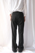 Load image into Gallery viewer, SLACK TROUSERS / BLACK WORSTED WOOL