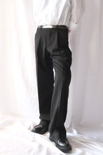 Load image into Gallery viewer, SLACK TROUSERS / BLACK WORSTED WOOL