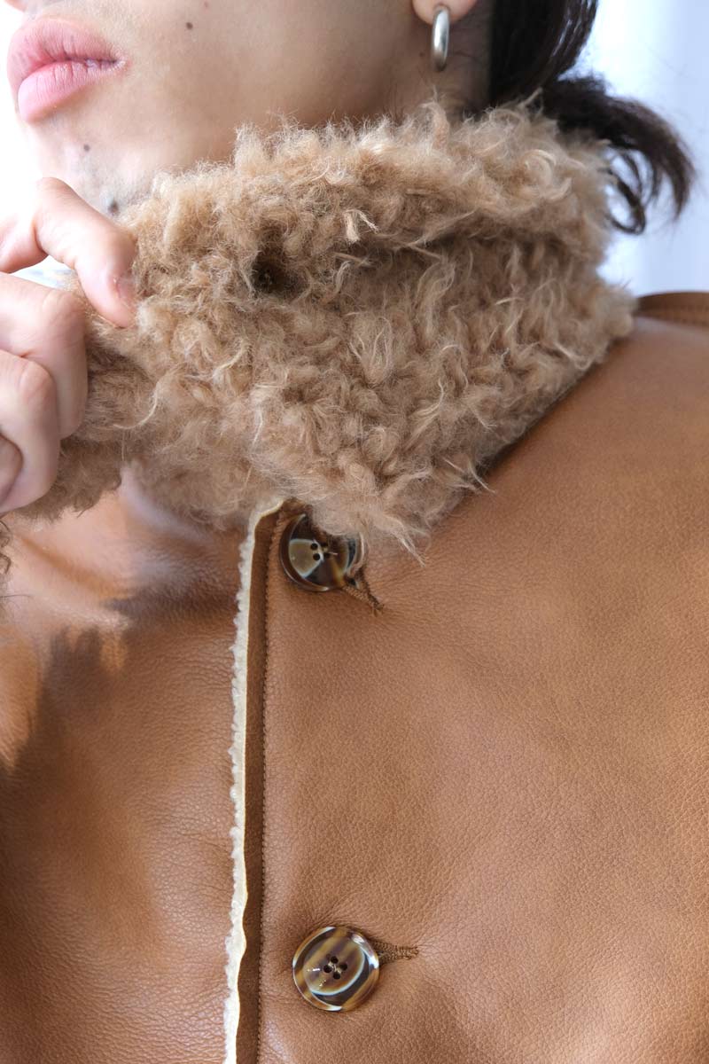 BEAU JACKET / TAN TAUX SHEARLING [20%OFF]