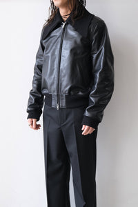 PHAROS BOMBER / MALLEABLE BLACK BULL HIDE