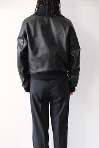 PHAROS BOMBER / MALLEABLE BLACK BULL HIDE