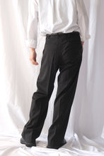 Load image into Gallery viewer, SLACK TROUSERS / BLACK WORSTED WOOL