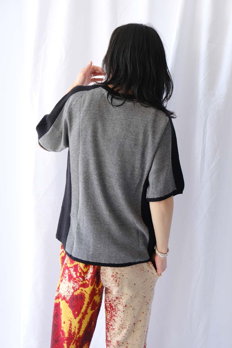 TEXTURED LAYER T-SHIRT / SMOKE GREY