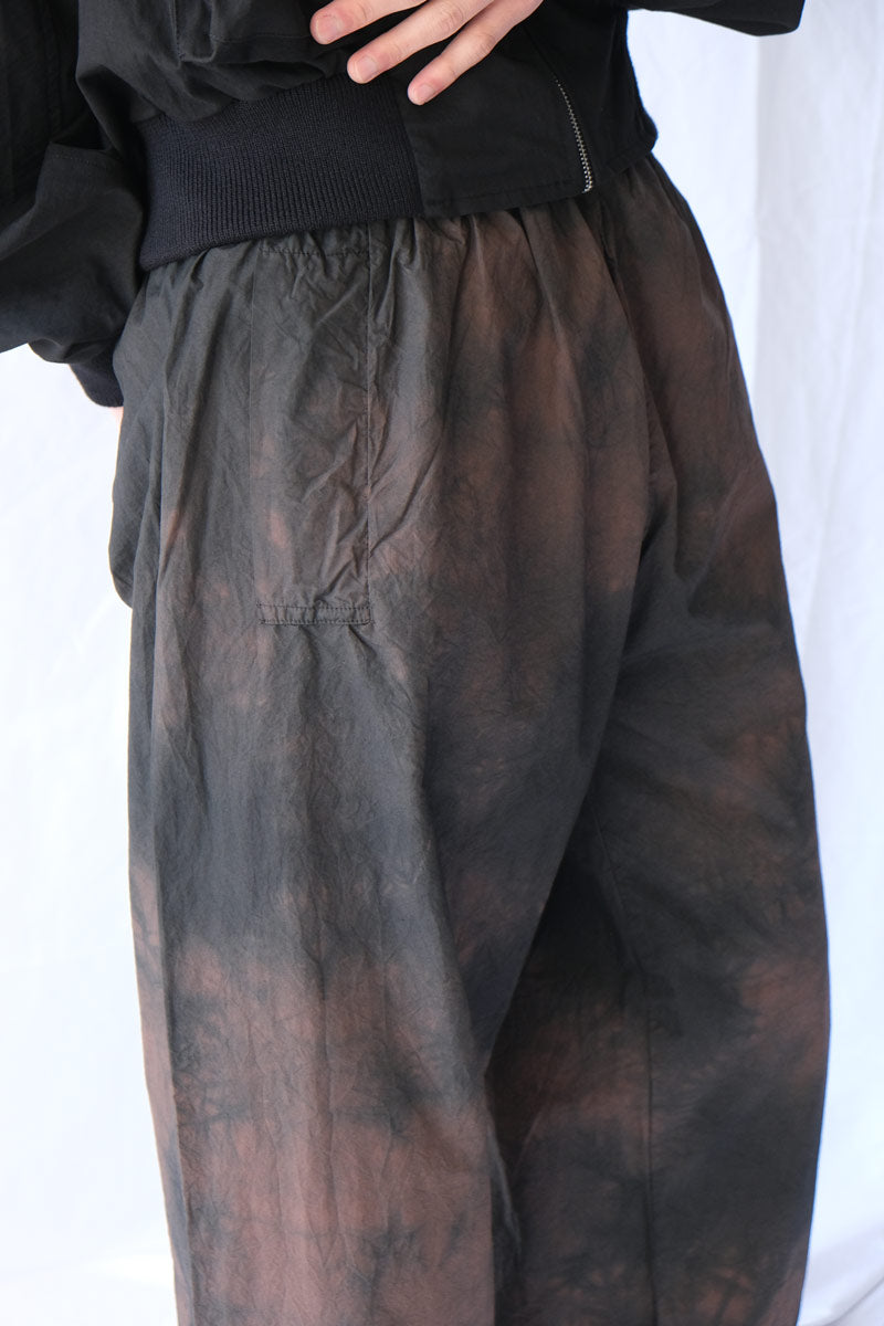 S18 NO.287 POPLIN FLAP POCKET TROUSERS / BROWN/BLACK