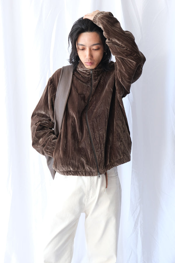 S19 NO.261 COTTON VELVET ZIPPER JACKET / DUST [金沢店]