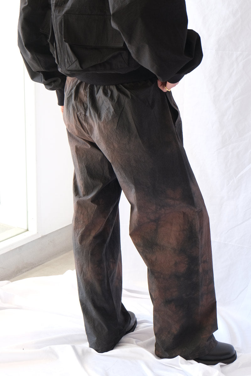 S18 NO.287 POPLIN FLAP POCKET TROUSERS / BROWN/BLACK