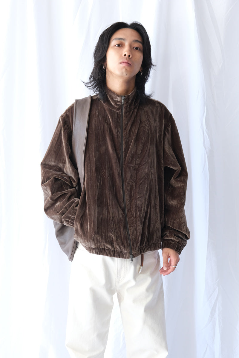 S19 NO.261 COTTON VELVET ZIPPER JACKET / DUST [金沢店]