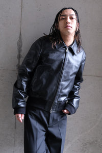 PHAROS BOMBER / MALLEABLE BLACK BULL HIDE