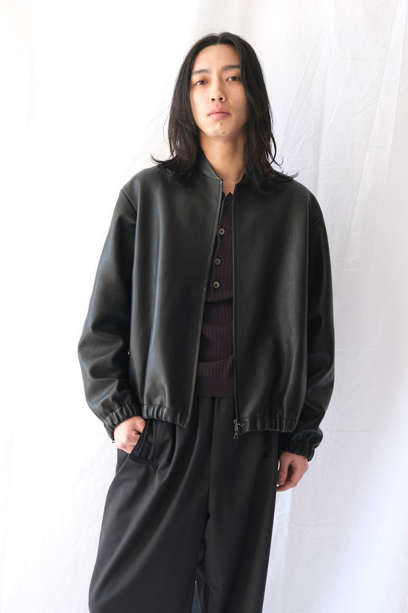 S18 NO.306 LEATHER SIX ZIPPER JACKET / BLACK
