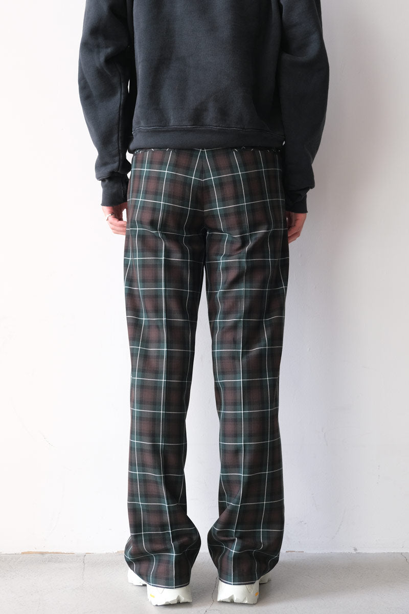SUNE BOOTCUT TROUSERS / GREEN CHECK [20%OFF]