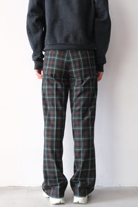 SUNE BOOTCUT TROUSERS / GREEN CHECK