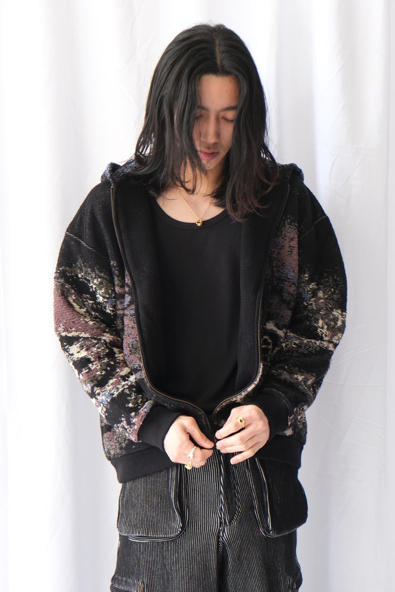TACT ZIP HOODIE / BURNT GARNET