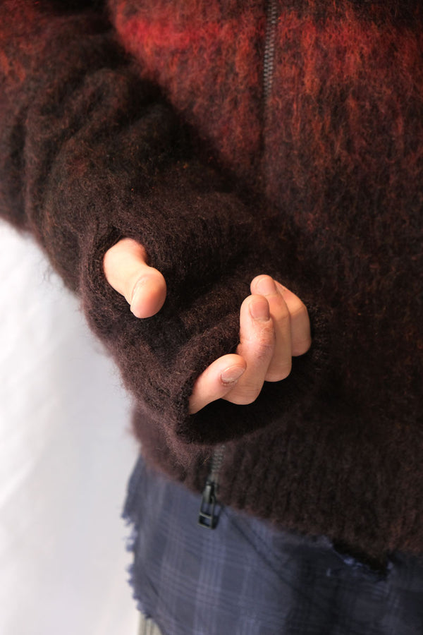 GRADATION ZIP-UP KNIT .14 / DUSK DAWN