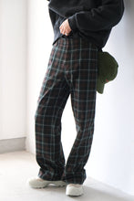 Load image into Gallery viewer, SUNE BOOTCUT TROUSERS / GREEN CHECK