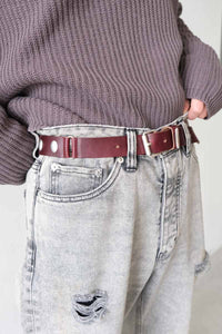 GADGET BELT / BURGUNDY CHROMEXCEL LEATHER