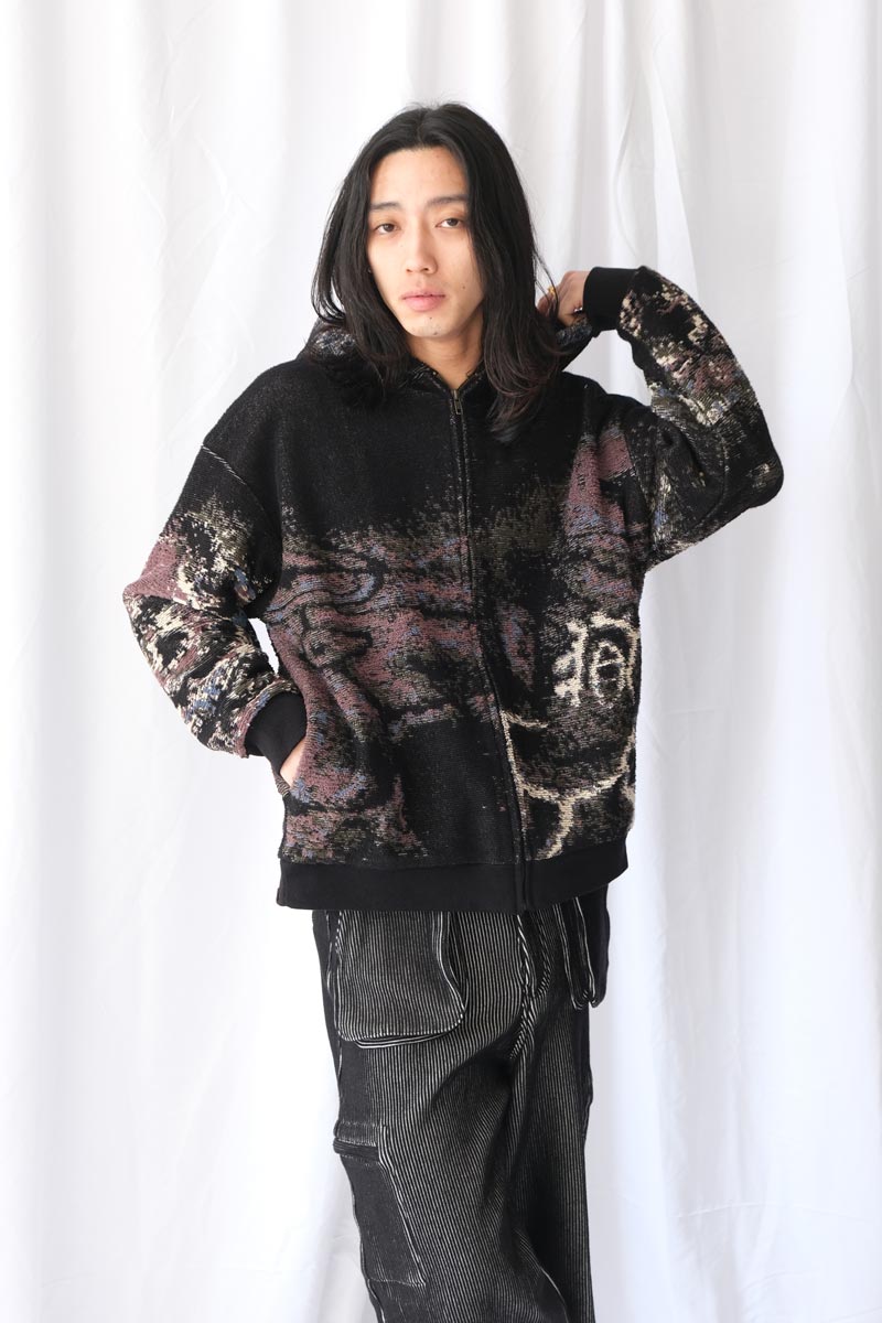 isa boulder ジップフーディー ISA BOULDER Triangle Zip Hoodie in Swamp | FWRD