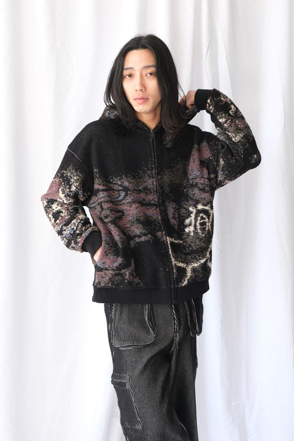 TACT ZIP HOODIE / BURNT GARNET