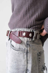 GADGET BELT / BURGUNDY CHROMEXCEL LEATHER