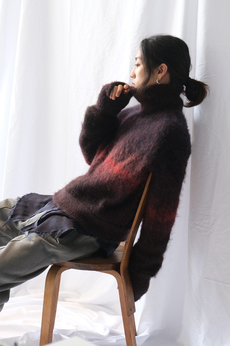 GRADATION ZIP-UP KNIT .14 / DUSK DAWN
