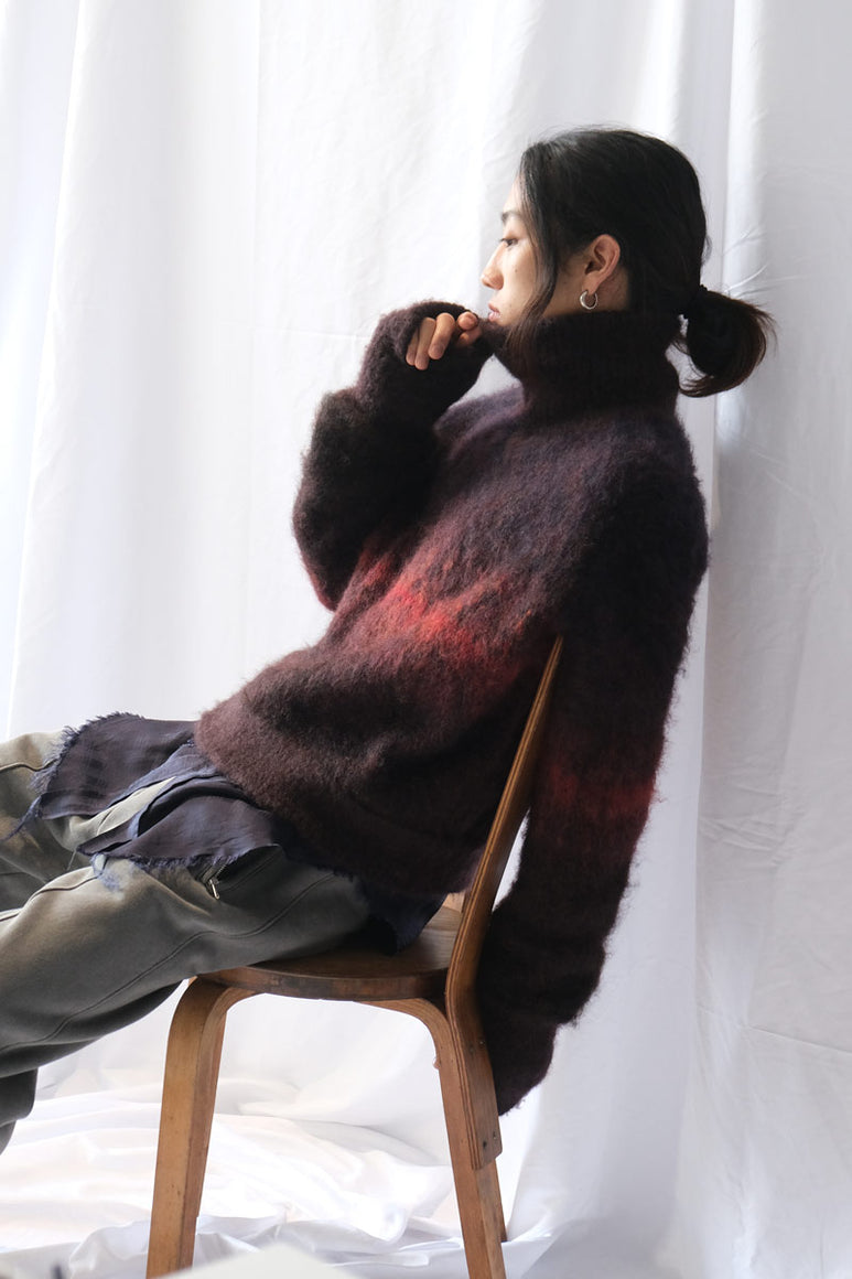 GRADATION ZIP-UP KNIT .14 / DUSK DAWN