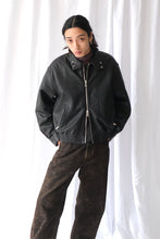 画像をギャラリービューアに読み込む, BEAM BOMBER JACKET / GRAINY BLACK LEATHER