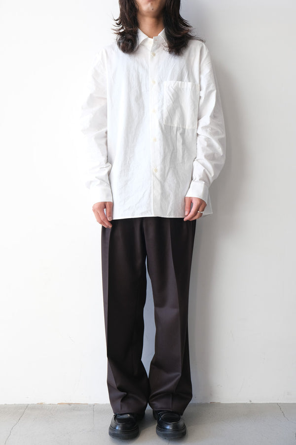 WOOL TRICOTINE WIDE / BROWN [金沢店]