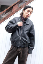 画像をギャラリービューアに読み込む, BEAM BOMBER JACKET / GRAINY BLACK LEATHER