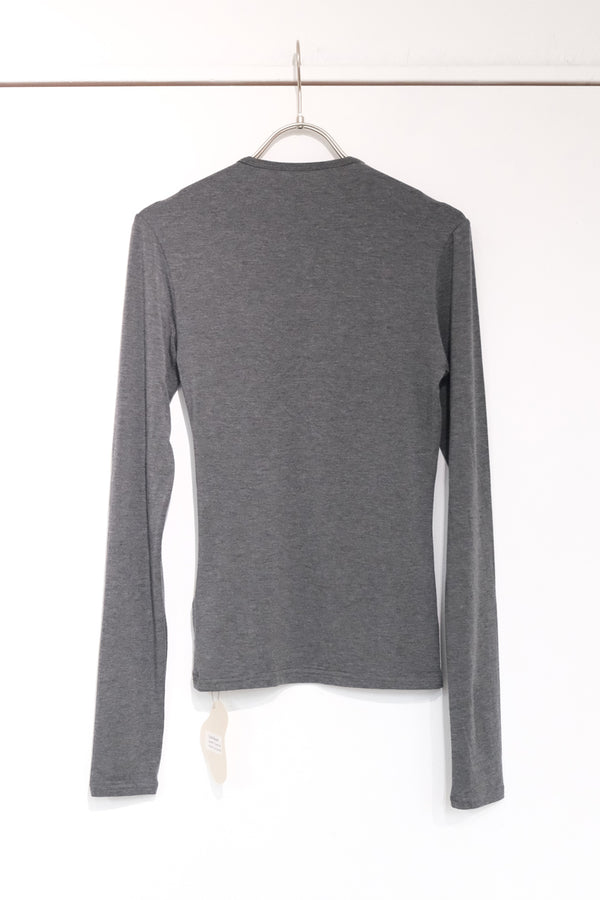 EUCALYPTUS JERSEY CACHE-COEUR TOP / TOP GRAY