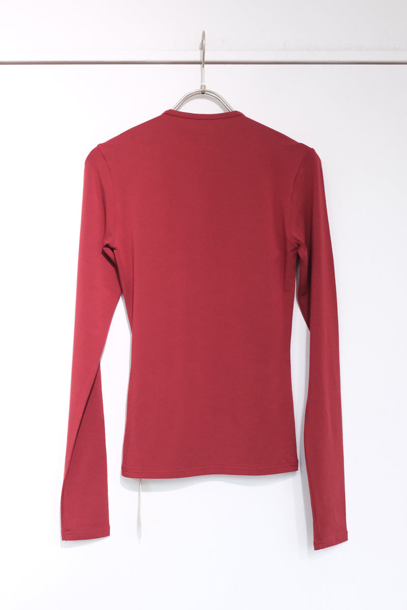 EUCALYPTUS JERSEY CACHE-COEUR TOP / WINE