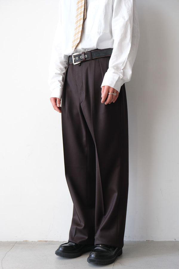 WOOL TRICOTINE WIDE / BROWN [金沢店]