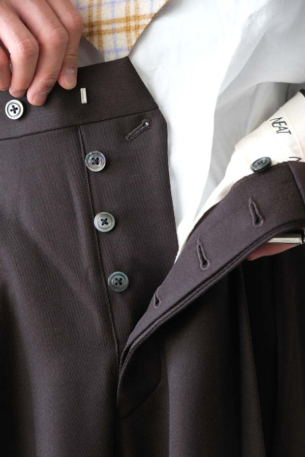 WOOL TRICOTINE WIDE / BROWN [金沢店]