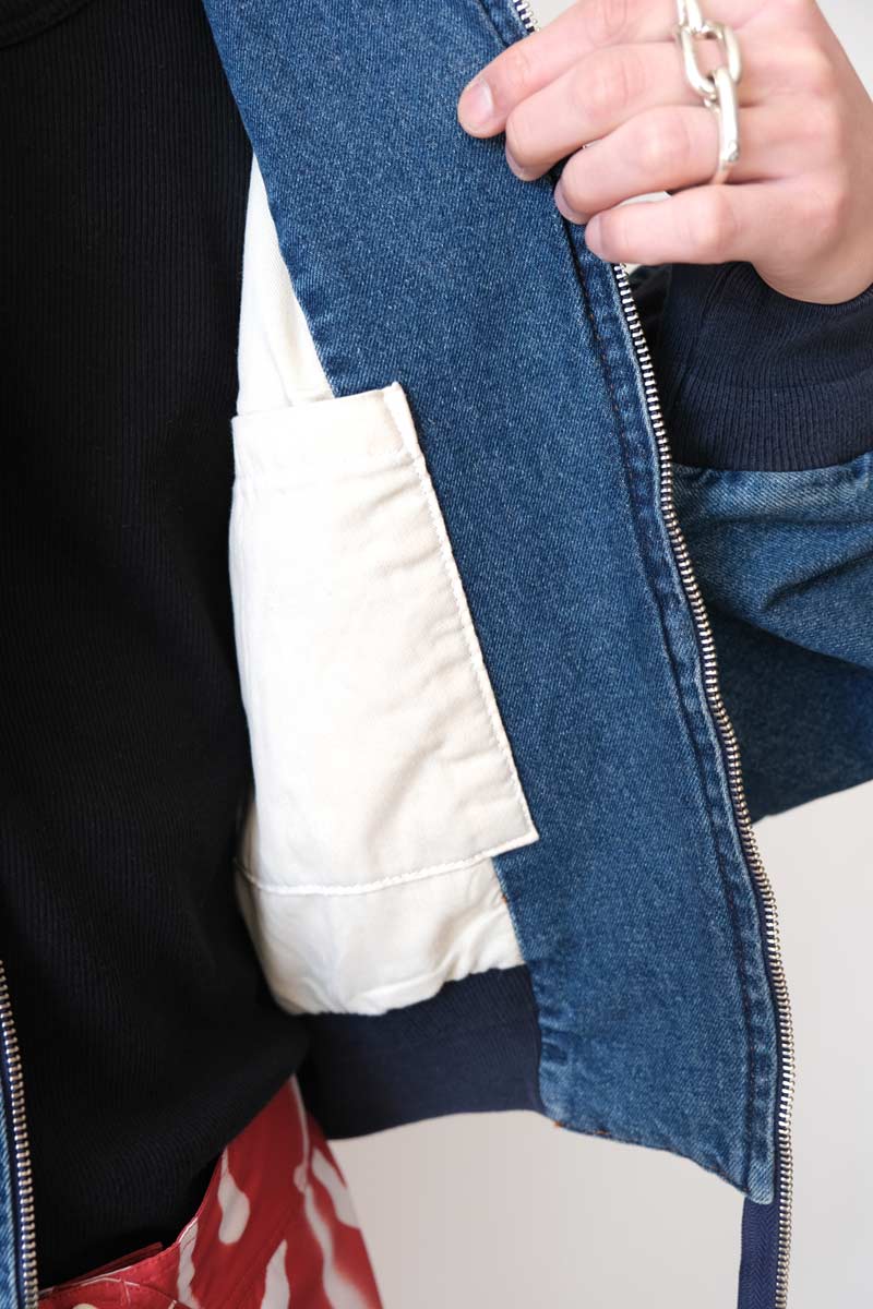 BOTTOM HEAVY BOMBER / MID-BLUE WASH [30%OFF]