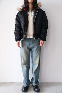 HOODED BOMBER / BLACK