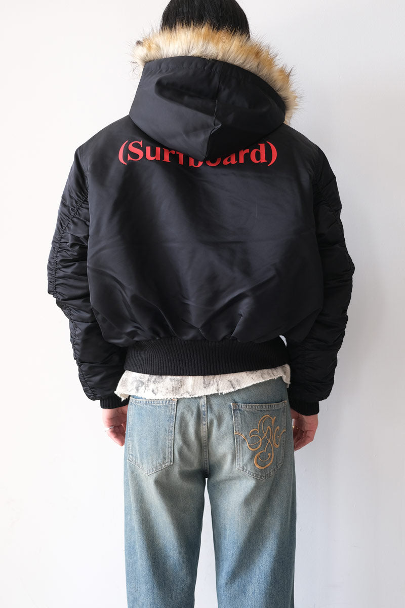 HOODED BOMBER / BLACK [20% 할인]