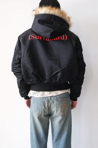 HOODED BOMBER / BLACK