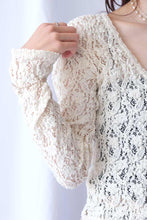 画像をギャラリービューアに読み込む, COTTON SHRINK LACE 2WAY TOP / CREAM