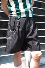 Load image into Gallery viewer, POLY MESH CARGO SHORTS / BLACK × GREEN 