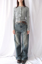 Load image into Gallery viewer, COTTON RIB KNIT BELLY BAND / BLUE GRAY