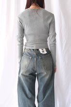 Load image into Gallery viewer, COTTON RIB KNIT BELLY BAND / BLUE GRAY