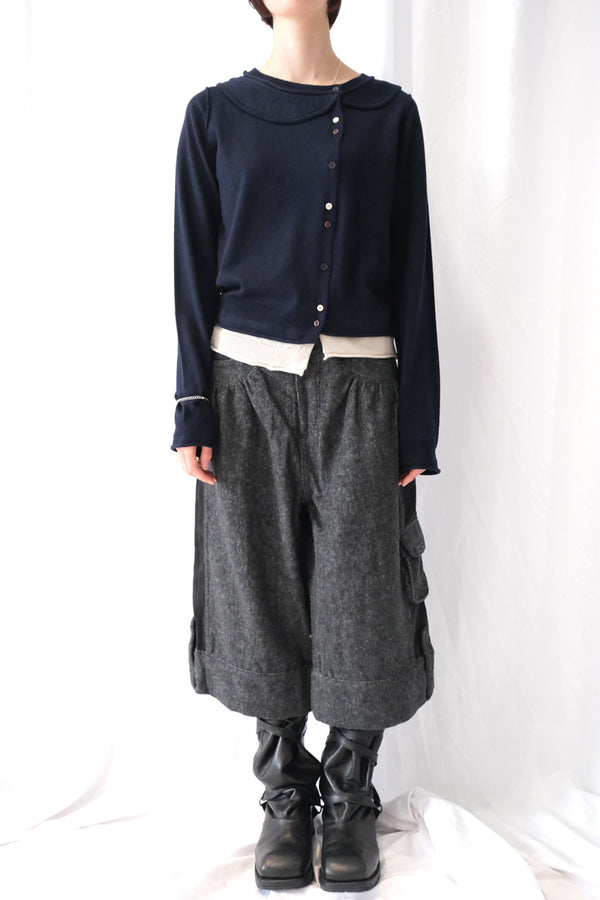 SIDE PANEL WIDE PANTS / DARK GREY