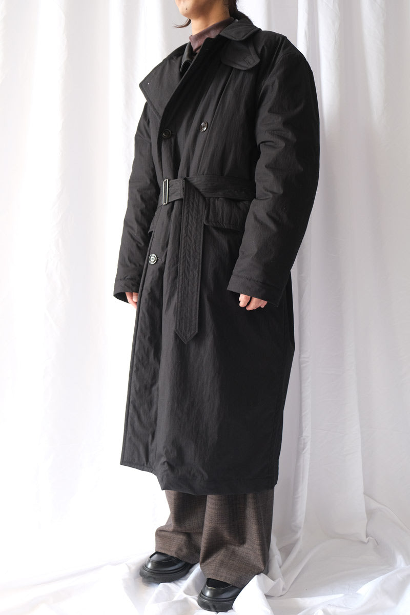 DUVET TRENCH / BLACK TIDE COTTON NYLON [20%OFF]