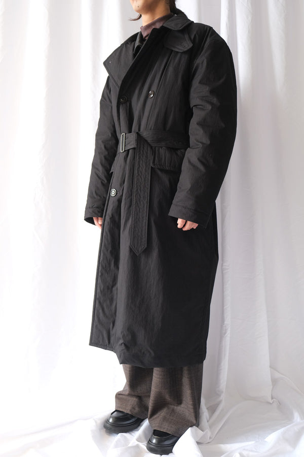 DUVET TRENCH / BLACK TIDE COTTON NYLON [20%OFF]