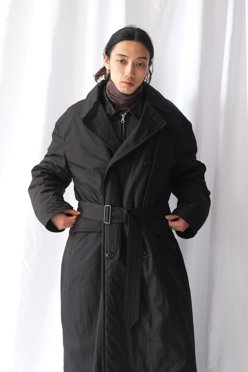 OUR LAGACY | DUVET TRENCH / BLACK TIDE COTTON NYLON オーバーサイズ