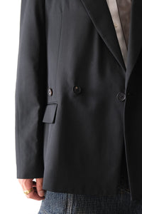 SUPER140 DOUBLE BREASTED JACKET .14 / BLACK