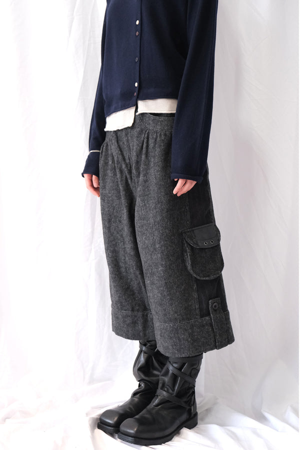 SIDE PANEL WIDE PANTS / DARK GREY