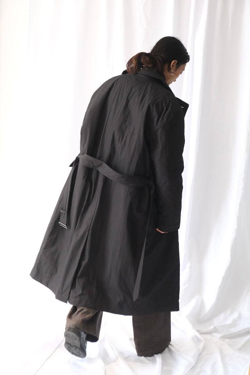 DUVET TRENCH / BLACK TIDE COTTON NYLON [20%OFF]