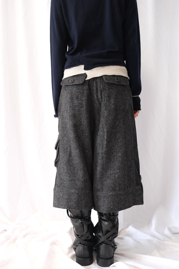SIDE PANEL WIDE PANTS / DARK GREY