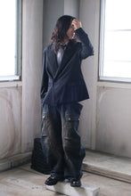 Load image into Gallery viewer, SUPER140 DOUBLE BREASTED JACKET .14 / BLACK