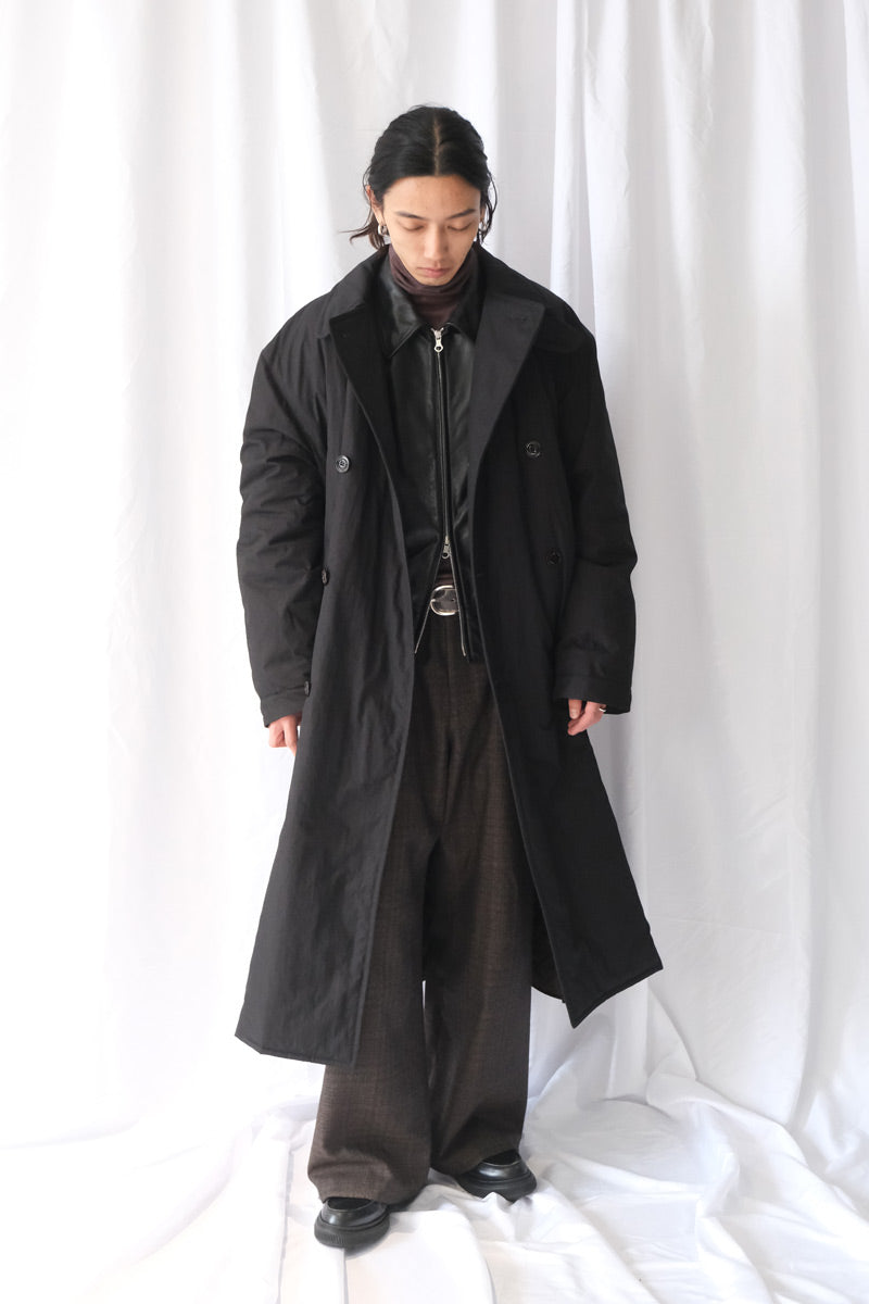 OUR LAGACY | DUVET TRENCH / BLACK TIDE COTTON NYLON オーバーサイズ